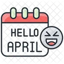 Hello april  Icon