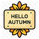 Hello Autumn Season Icon