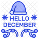 Hello December Winter Icon