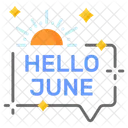 Hello June Month 아이콘