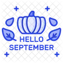Hello September Season Icon