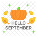 Hello September Season Icon