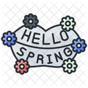 Hello Spring Flower Spring Season Icon