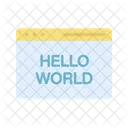 Hello World Program Program Code Icon