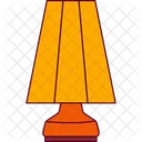 Leuchtend orange Lampe  Symbol