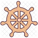 Helm Rudder Ship Wheel Icon