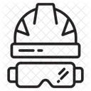 헬멧과 안경 헬멧 안경 아이콘