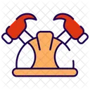 Helmet and hammer  Icon