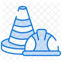 Helmet And Road Cone Road Cone Traffic Cone Icon