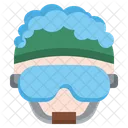 Helmet Goggles Goggles Worker Icon