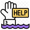 Help Drowning Hand Gesture Symbol