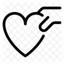 Line Love Heart Donate Icon