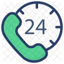 24 Hr Helpline Customer Service Call Center Icon