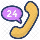 24 Hr Helpline Customer Service Call Center Icon