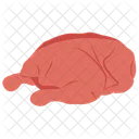 生の鶏肉、丸鶏、鶏 アイコン