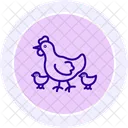 Hen With Chicks Hen Chicks Icon