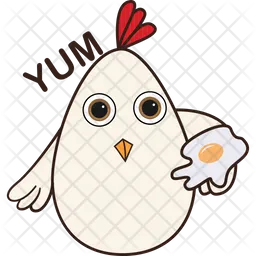 Hen With Omelet  Icon
