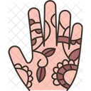 Henna Hand Paint Icon