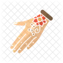 Henna Hande Kunst Komplizierte Icon