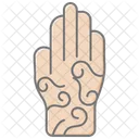 Henna Hands Lineal Color Icon Icon