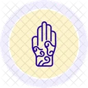 Henna Hands Line Icon Icon