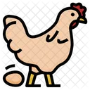 Geflugel Huhn Bauernhof Symbol