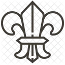 Heraldic Fleur De Lis Flower Icon