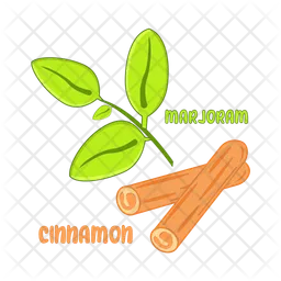 Herb Leaf With Cinnamon  Icon