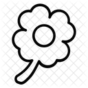 Herbaceous Four Leafed Globular Flower Icon