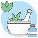 Phytotherapy Traditional Medicine Mortar And Pestle Icon