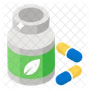 Herbal Medicine Pills Jar Medication Icon