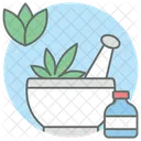 Phytotherapy Traditional Medicine Mortar And Pestle Icon