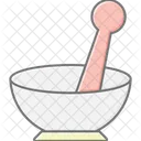 Herbal Mortar Lineal Color Icon Icon