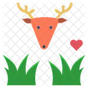 Herbivore Grass Deer Icon
