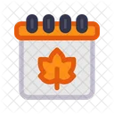 Herbst Kalender Datum Symbol