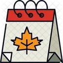 Kalender Herbst Datum Symbol