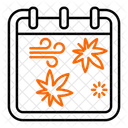 Herbst Kalender Datum Symbol