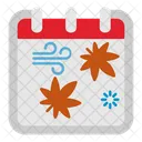 Herbst Kalender Datum Symbol