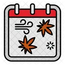 Herbst Kalender Datum Symbol