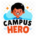 Heroi Do Campus Aprendiz Rapido Intelectual Ícone