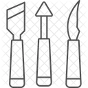 Herramienta Para Esculpir De Borde Fino Icono