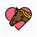 Herz Pferd Zucht Symbol
