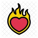 Herz Feuer Liebe Symbol