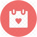 Herz Kalender Valentinstag Icon