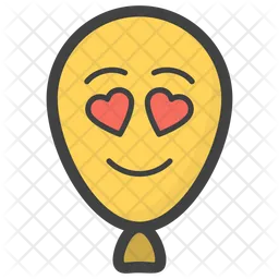 Herz Augen Ballon Emoji Symbol