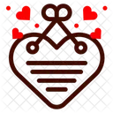 Hangend Herzbrief Rahmen Symbol