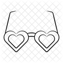 Herzbrille Requisite Partybrille Symbol