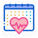 Herz Cardio Kalender Symbol