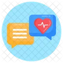 Gesundheitsdiskussion Chat Konversation Symbol