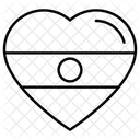 Herz Flagge  Symbol
